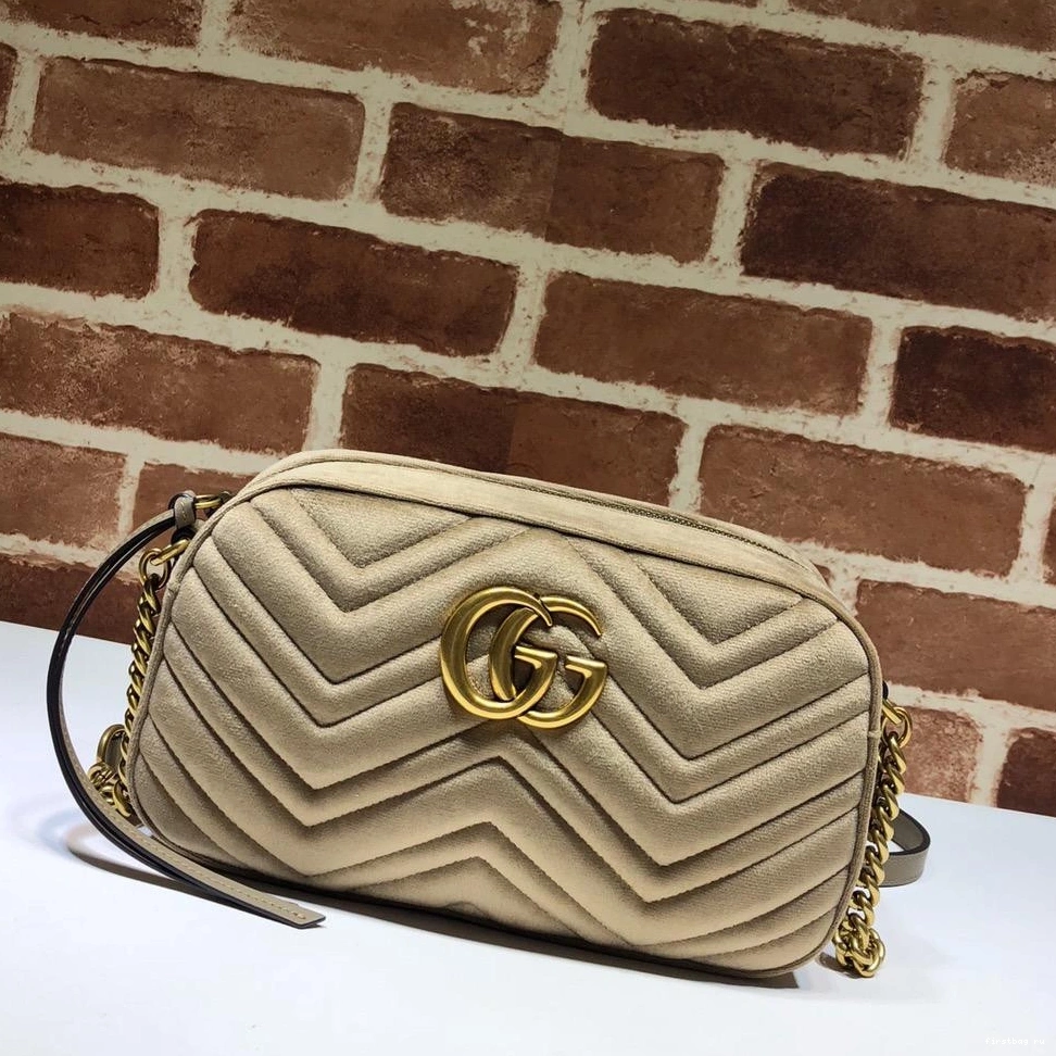 matelassé bag Gucci shoulder Marmont GG small 0810